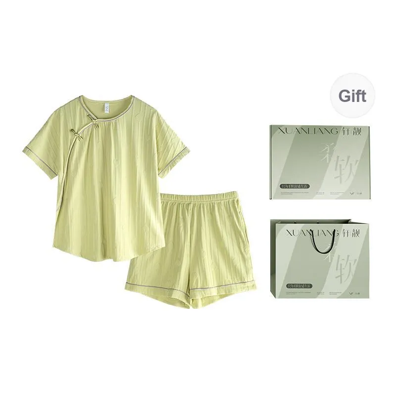 Xuan Liang Pajama Set Women's Gift Box Set Maroon-1