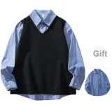 Black+Sapphire Blue Shirt