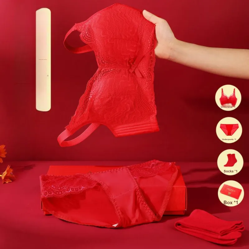 ALDOLA Underwear Set Women's Red-1