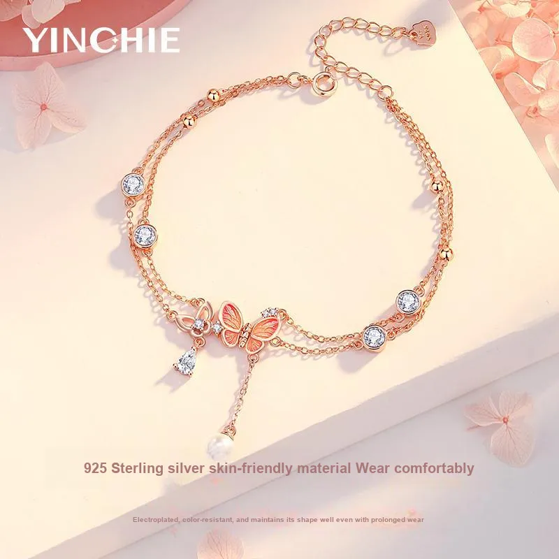 YINCHIE 925 Sterling Silver Anklets Women's-2