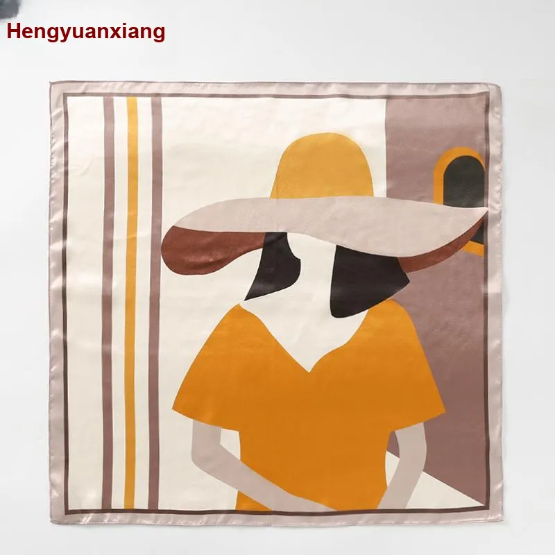H YXIANG Silk Scarves Women's-9