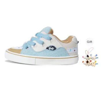 Ollieskate Anti Slip Wear Resistant Low Top Casual Shoes Unisex White Blue Brown