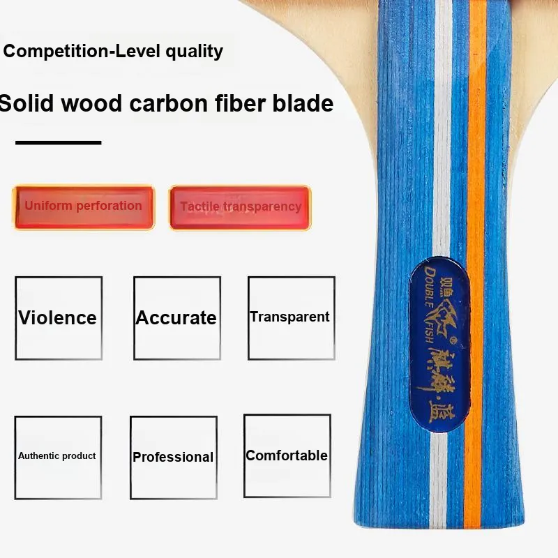 DOUBLEFISH Ping Pong Paddles Unisex All Wood-4