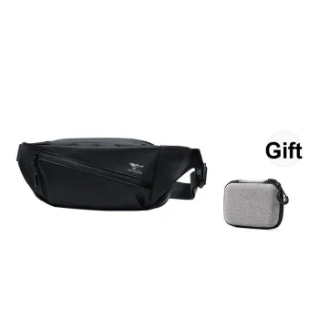 SEPTWOLVES Artificial Leather Sling Bag Regular Unisex Black