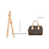 Speedy20 1.8cm Width Vegetable Tanned Leather Three-Section Adjustable Shoulder Strap 93-130cm[Includes Metal Protective Loop]
