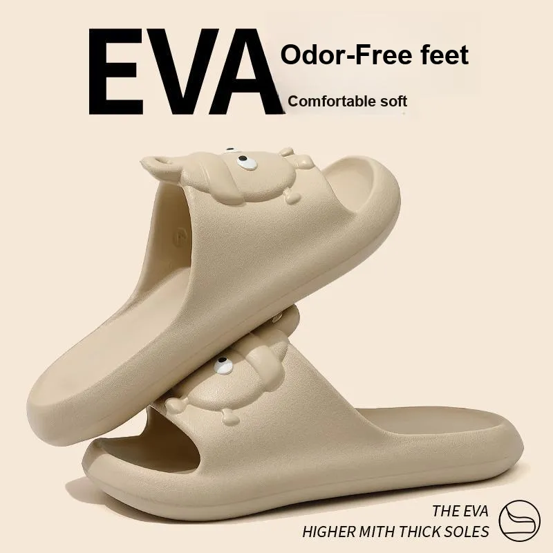 Foot Recreation Cartoon Summer Platform Home Comfortable Soft Sole 'Step in' Bathing Slippers-33