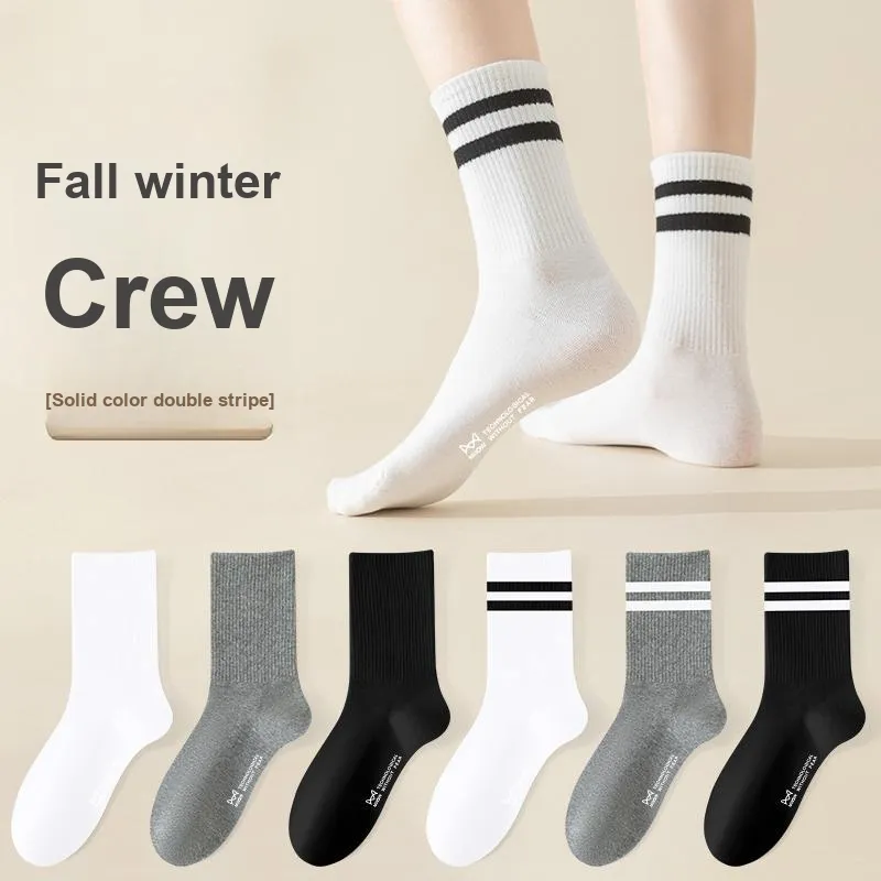 MIIOW Mid Calf Socks Women's 5 Pack-1