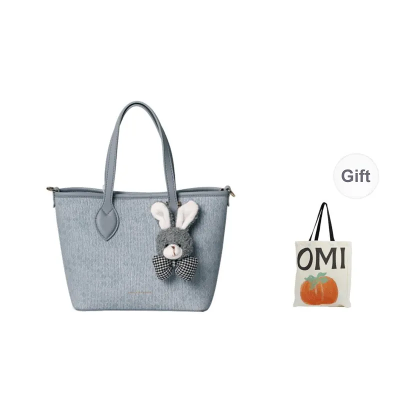 OMI Synthetic Leather Handbag Regular Women's Brown/Gray/Light Blue/Milk White-3