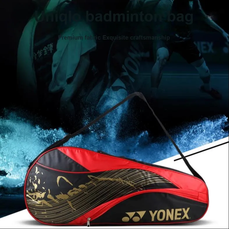 YONEX Badminton Racket Bags Holds 3 Pcs Fashion Trend Wind Multipurpose Strap Black Blue Pink Unisex-2