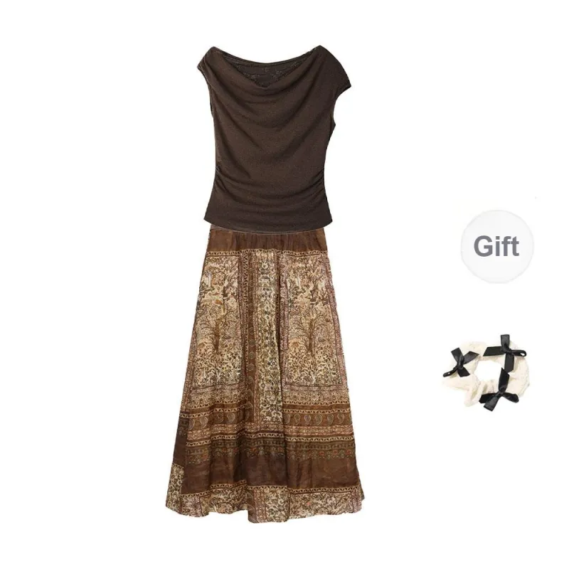 CPAURA Two Piece Skirt Sets Women's-1