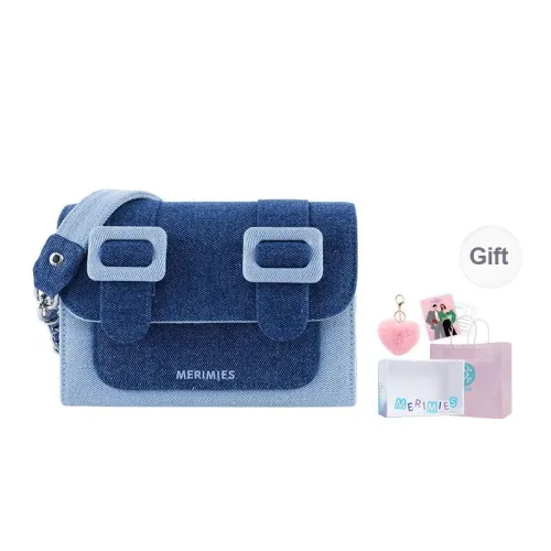 MERIMIES S Size Denim Bags Crossbody Bag For Women's Small Size Women's Marine Blue