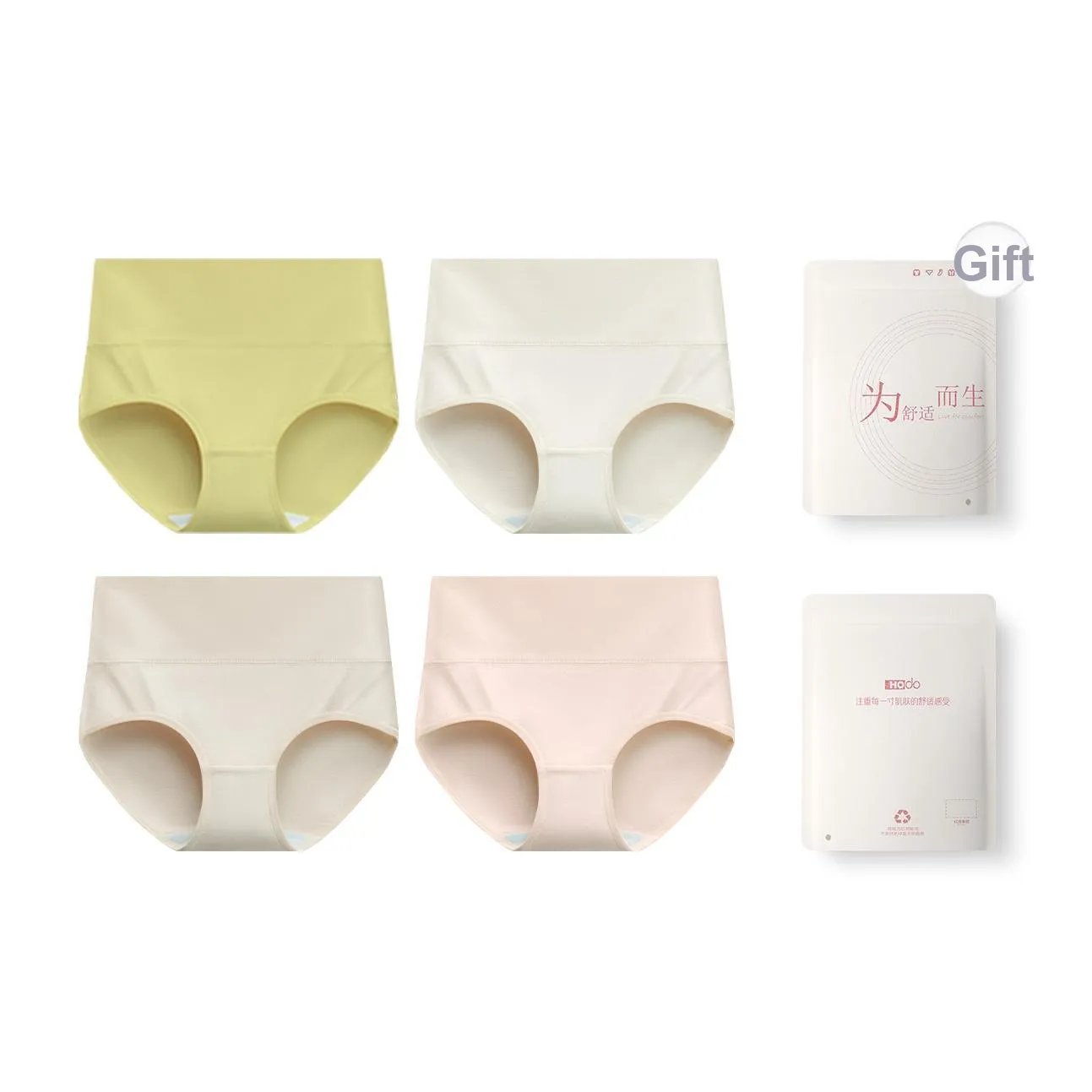 Red Bean Нижнее белье Женское Сумка для покупок 4 шт