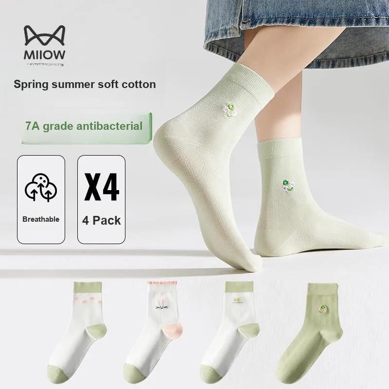 MIIOW Mid-Calf Socks Women's 5 Pack-6