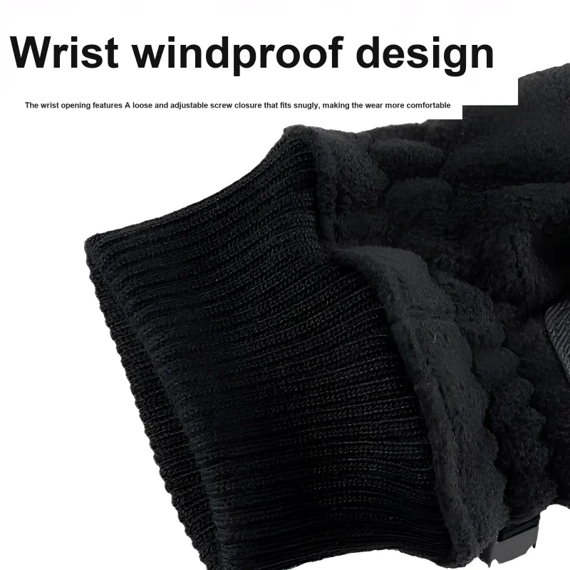 CARDANRO Polar Fleece Knit Gloves Unisex-2