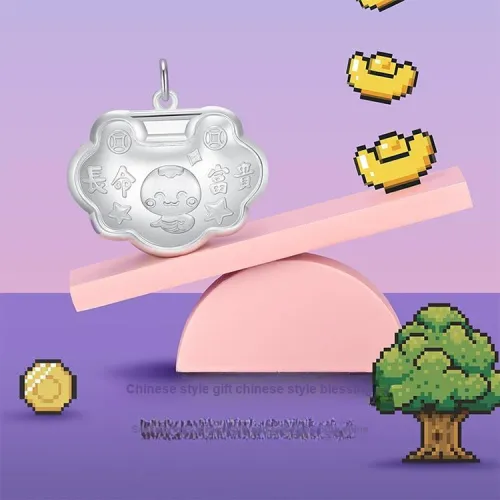 CHINA GOLD 990 Silver Necklaces Kids'
