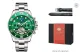 Green Dial Silver Strap+Original Belt