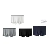 Buy 3 Random and Get 1 Free Pack of The Same Brand Men's Underpants-Zinc Gray+Black+Ecru