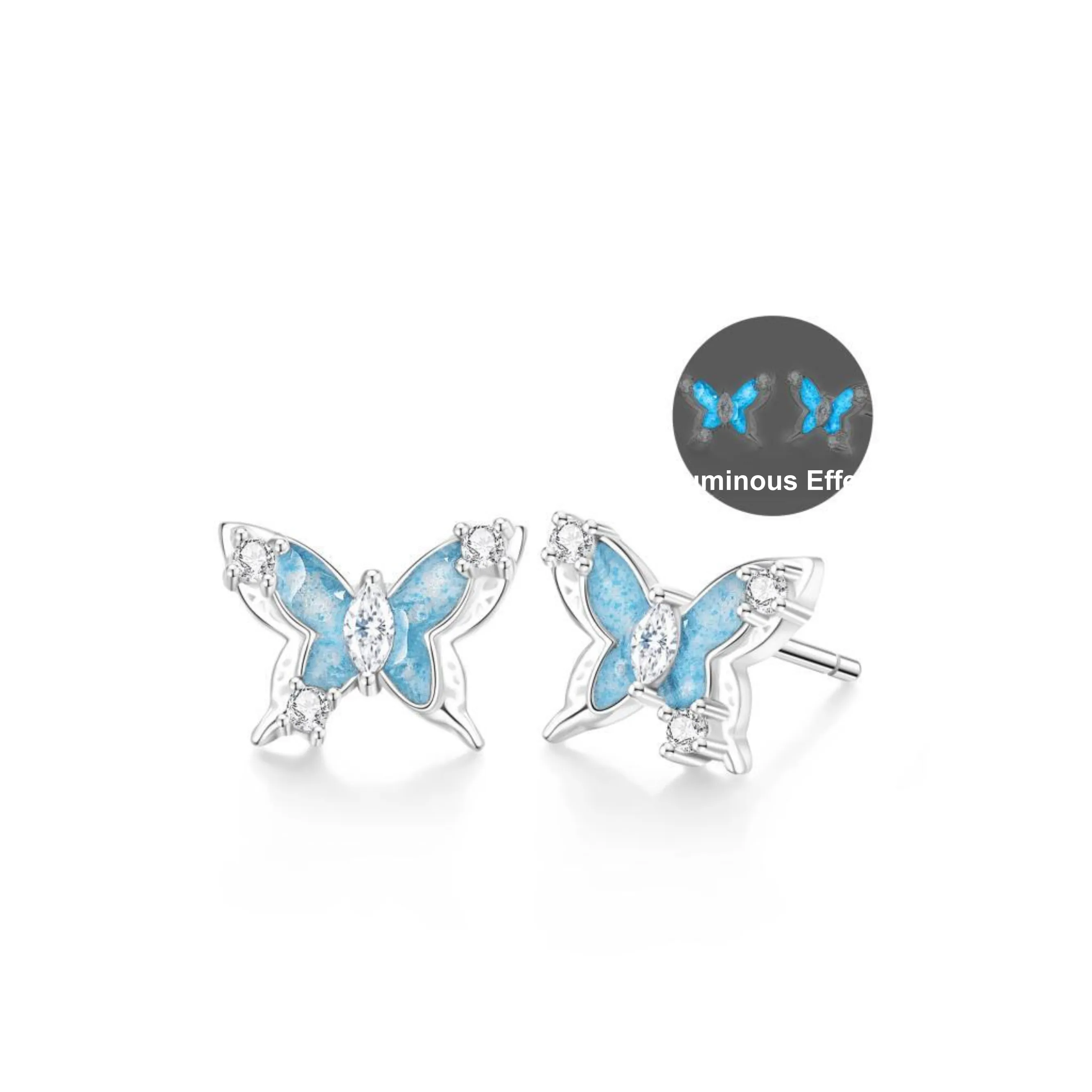 Lao Feng Xiang Stud Earrings Women's