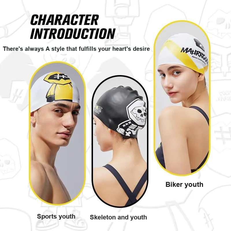 MAURRGOOU Swimming Caps Silicone Unisex-1