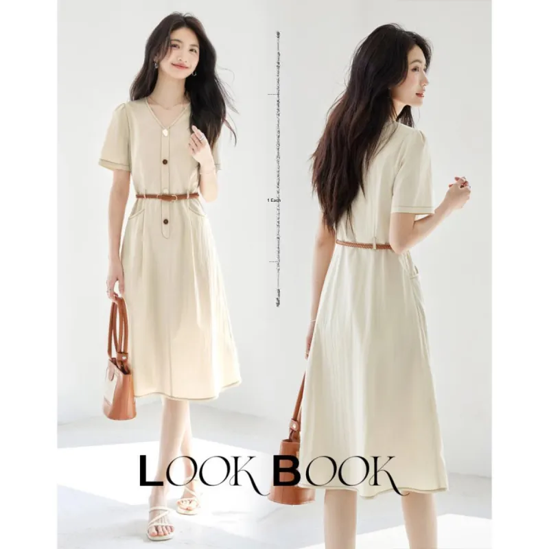 Like The Age Of Water Short Sleeved Dress Women's-3