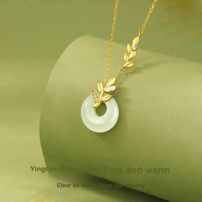 Ostantin Chalcedony Jade Necklaces Women's-2