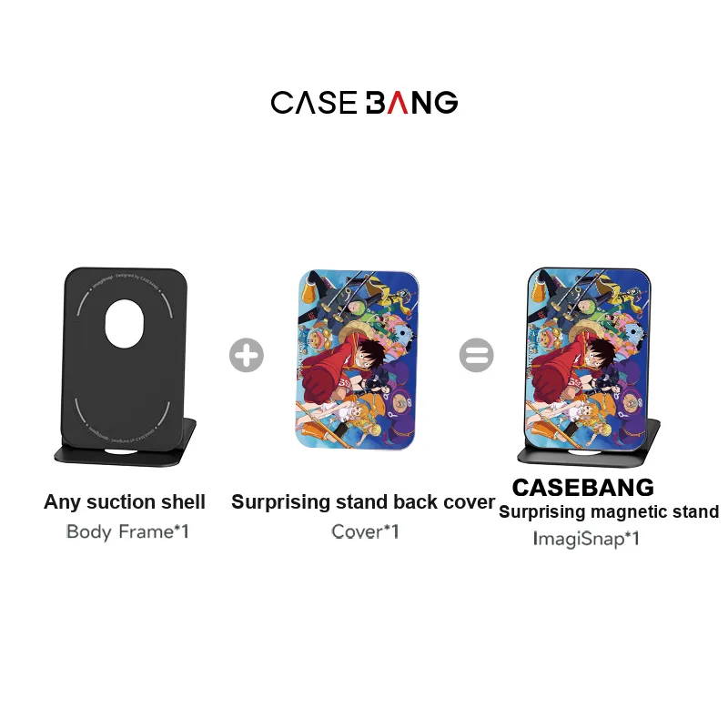 CASEBANG One Piece Collaboration Detachable Magnetic Card Holder Compatible With All Collection Phone Stand Magnetic-5