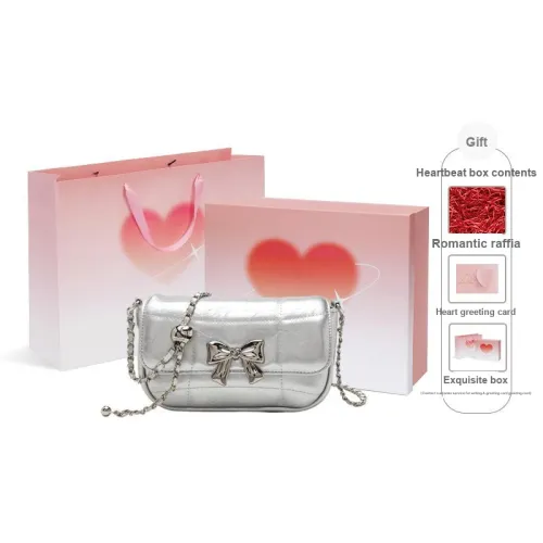 Old Man's Head Polyurethane Synthetic Leather Shoulder Bag Crossbody Bag Regular Women's Silver
