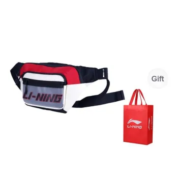 LiNing Polyester Fanny Pack Regular Unisex Red Black White