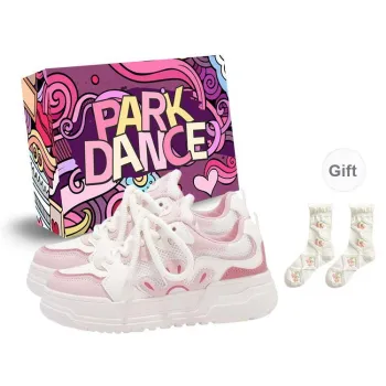 PARK DANCE Low Top Skateboard Shoes Women's Pink