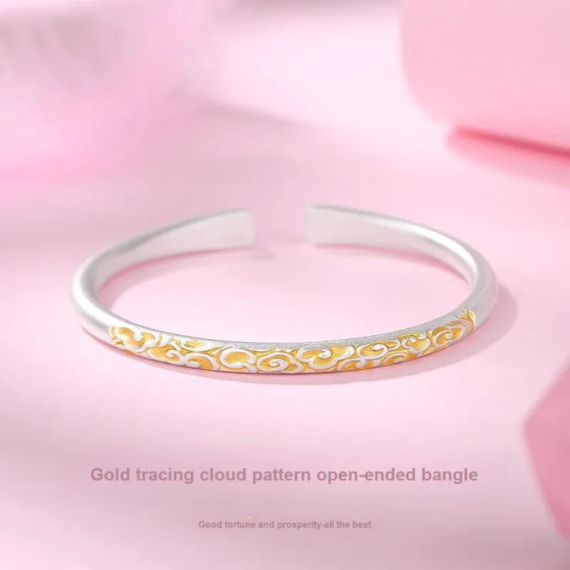 7℃ 999 Fine Silver Bangles Unisex-3