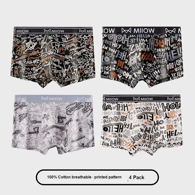 MIIOW Trend Party Series Underpants Men's Combo Set-4
