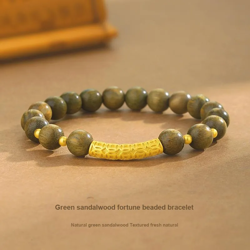 TANDU Green Sandalwood Wood Bracelets Unisex-21