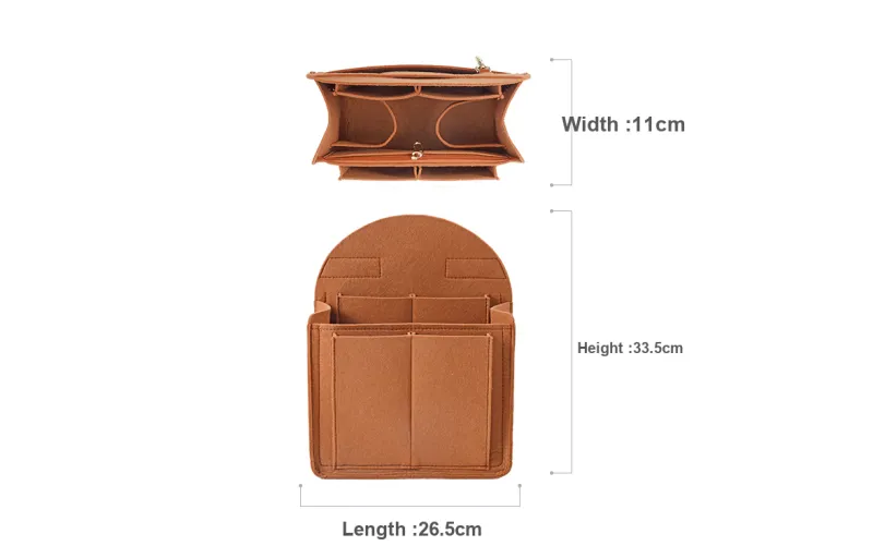 Lan Bao Fan Felt DuPont Paper Bag Accessories Women's Brown-11