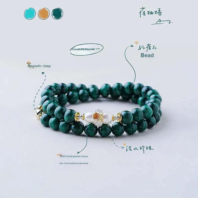 Amy's Garden Malachite Jade Necklaces Women's-2