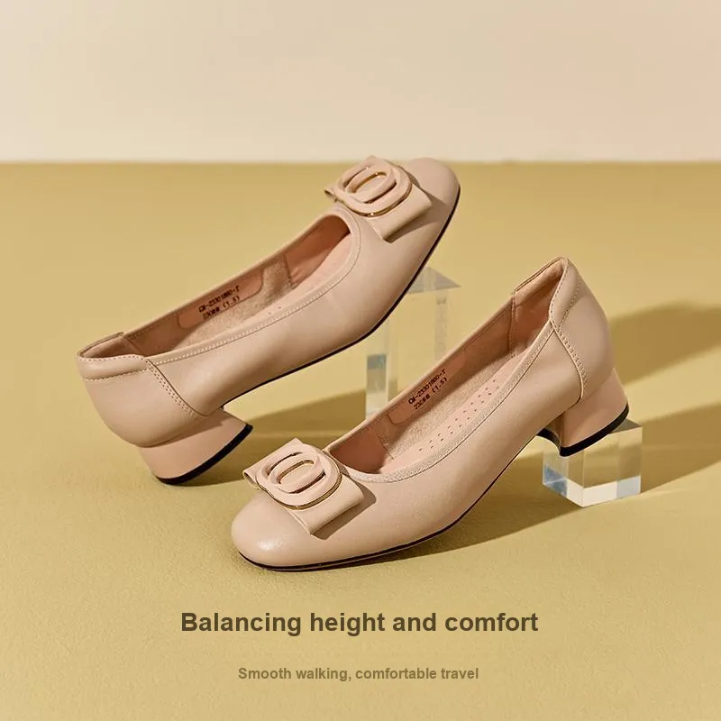 DG Chunky Heel High Heels 3.5cm Women's-1