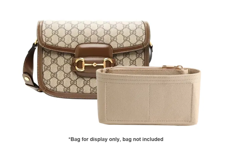 Luxury Care Artisan Workshop Felt Saddle Bag With Strap Mini/Small Size Women's Beige-2