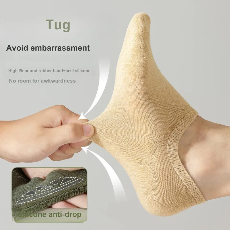 XXLLG No Show Socks Men's 5 Pack-8