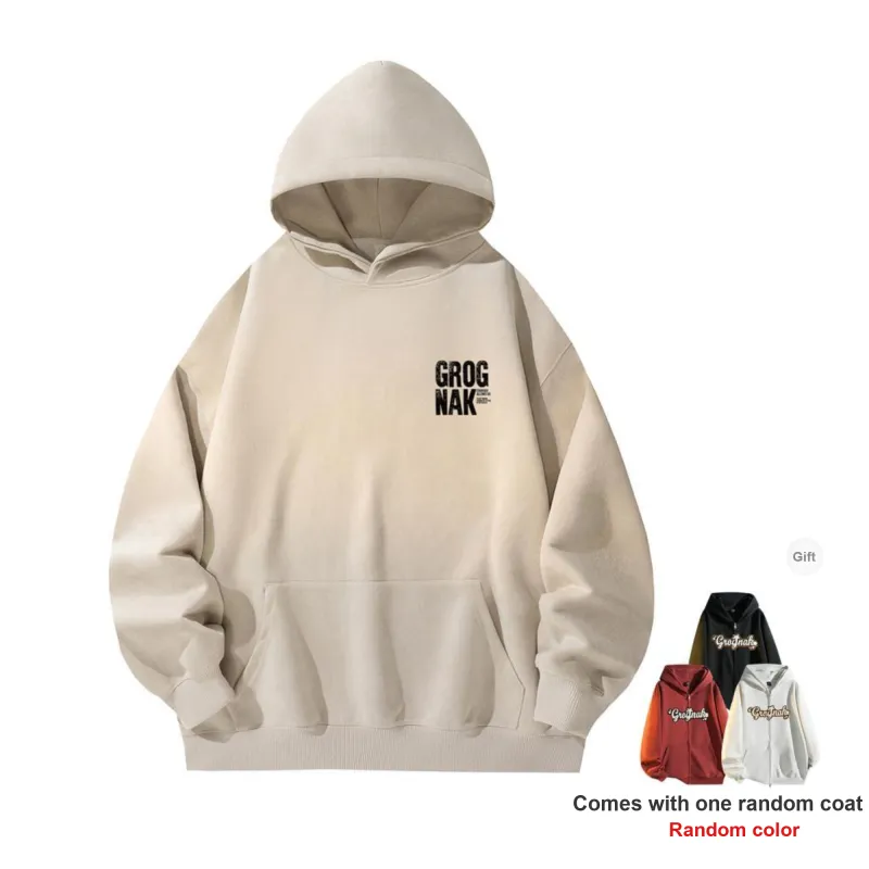 GROGNAK Sweatshirt Unisex Fleece Lined Thin Optional-32