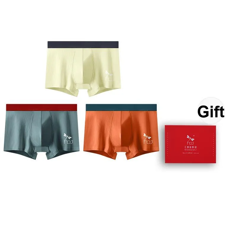 RED DRAGONFLY 50S Pure Cotton Underpants Men's Box 3 Pack