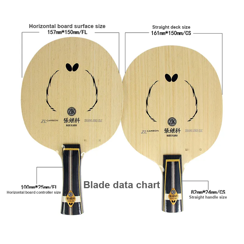 Butterfly Zhang Jike Table Tennis Blades All Wood With Carbon Fiber Unisex BUTTERFLY ZHANGJIKE ZLC Black-5