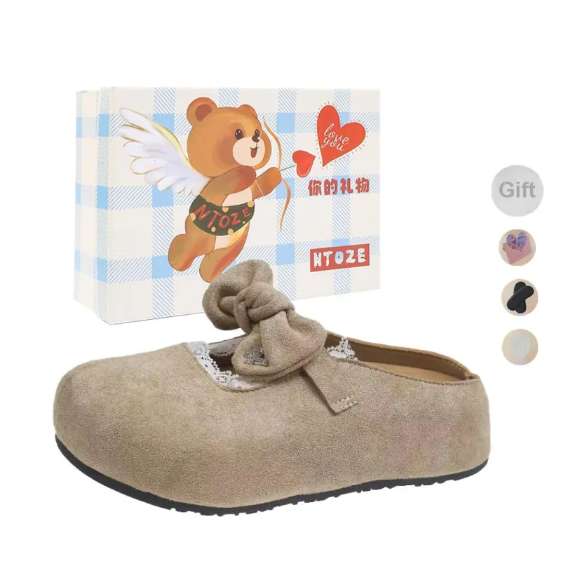 NTOZE Quiet Abrasion Resistant Closed Toe Slippers Women's-8
