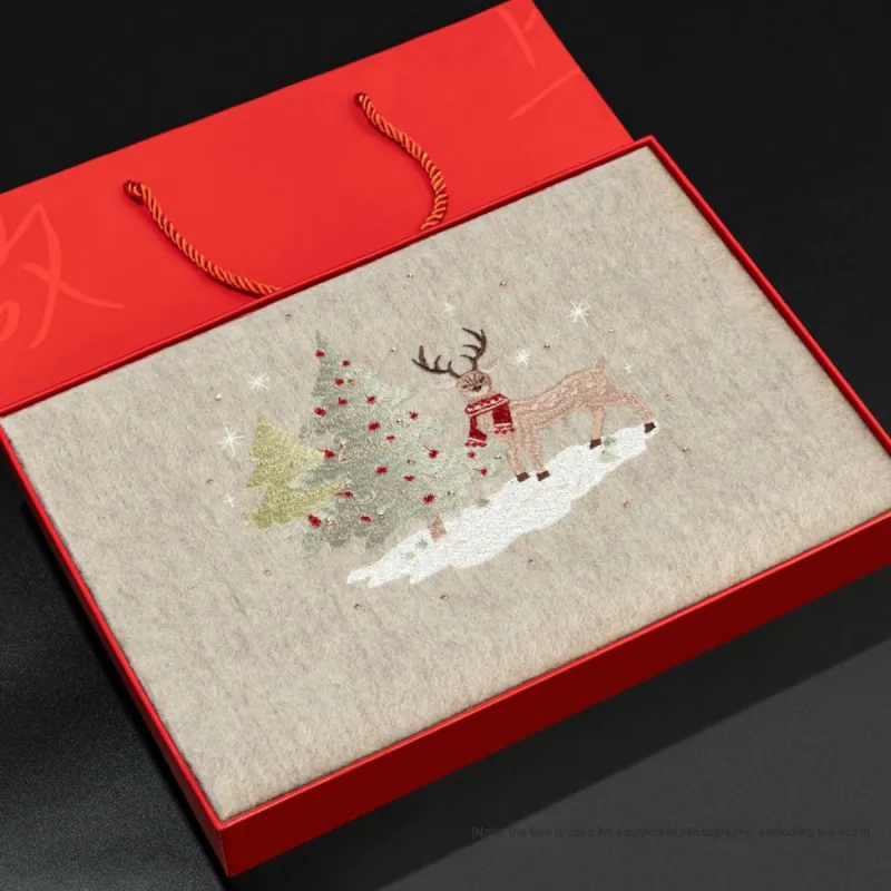 Shanghai Story 100% Sheep Wool Knit Scarves Unisex Peaceful Tree Bell 6 Colors Available-3