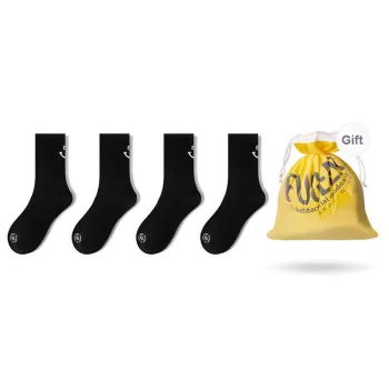 FUGEER Mid Calf Socks Men's 4 Pack
