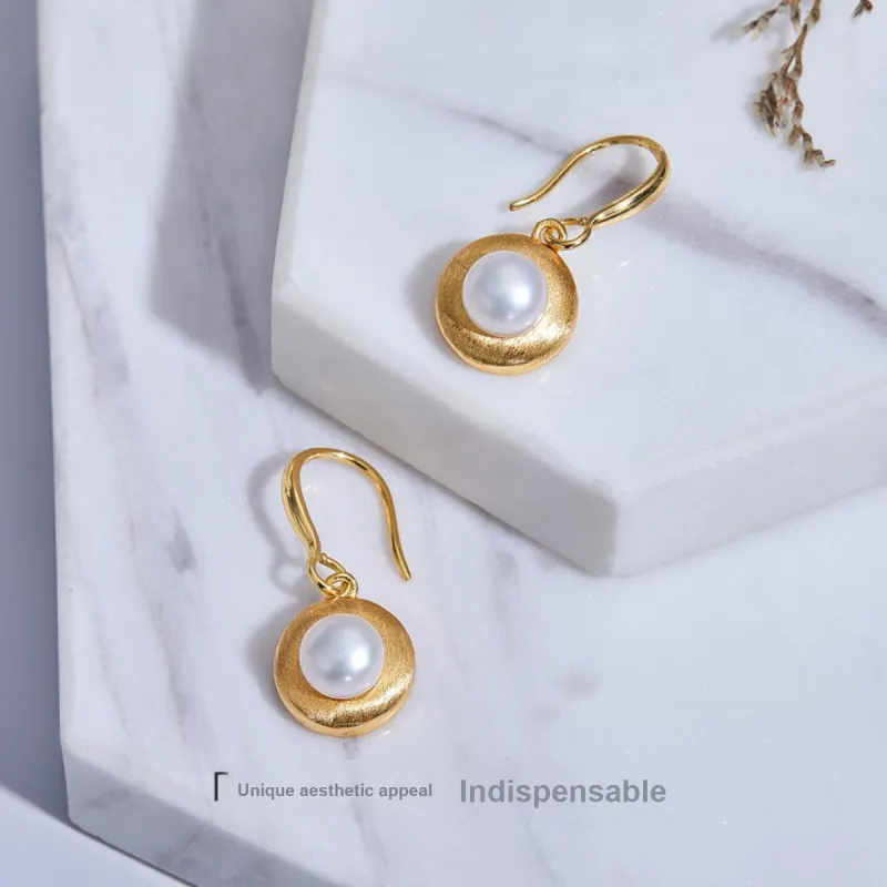 ME LUXE Pearl French Vintage Luxury Elegance Versatile Hoop Earrings Women's-3