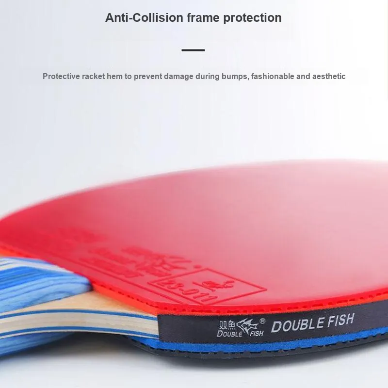 DOUBLEFISH Ping Pong Paddles Unisex All Wood Red-9