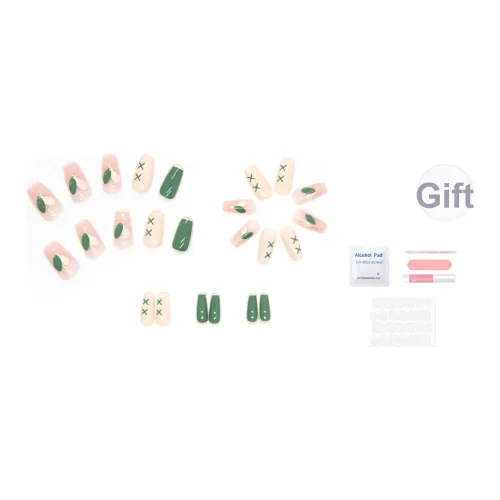 SEVERLAND False Nail MID Длина Ледяной Прозрачный Нежно-розовый Молочно-зеленый Многоцветный Jump Цвет