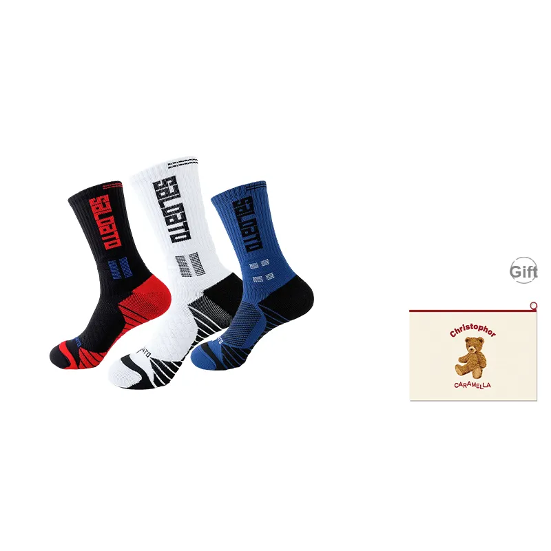 Caramella Basketball Socks Men's Shopping Bag Combo Set-6