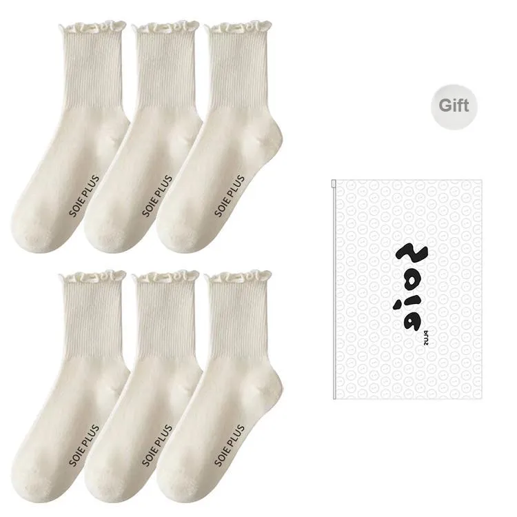 SOIE Mid Calf Socks Women's Shopping Bag Combo Set-20
