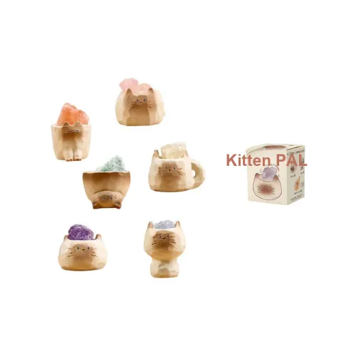 Pippi Beans Котенок Кристальный Милый Креативный Настроение Исцеление Слепая Коробка Один Mystery Коробка Целая коробка 6 шт