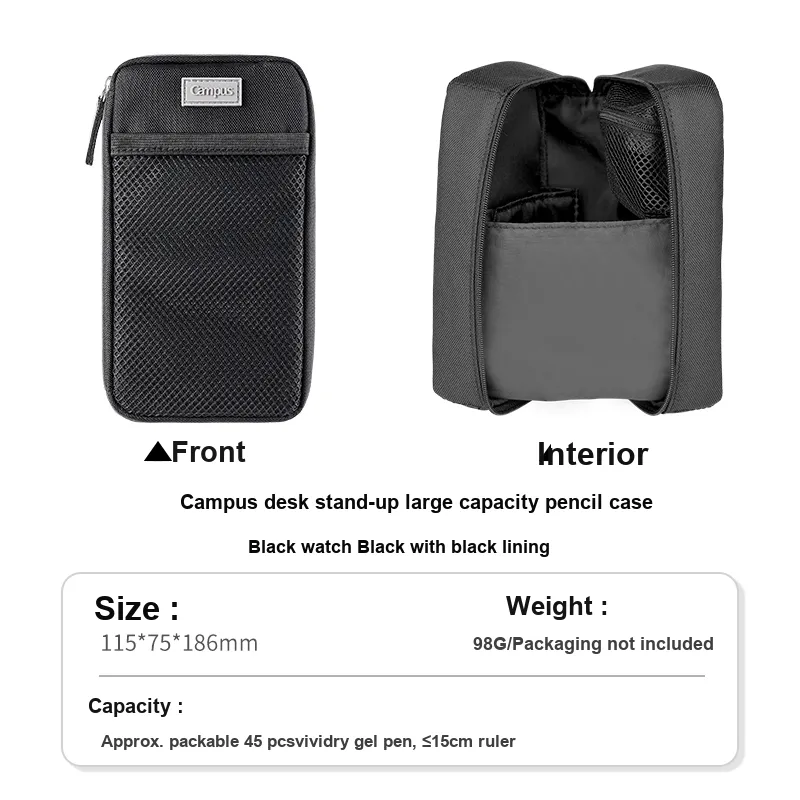 KOKUYO Upright Large Capacity Minimalist Style Portable Pencil Case Pencil Case/pencil Box-4